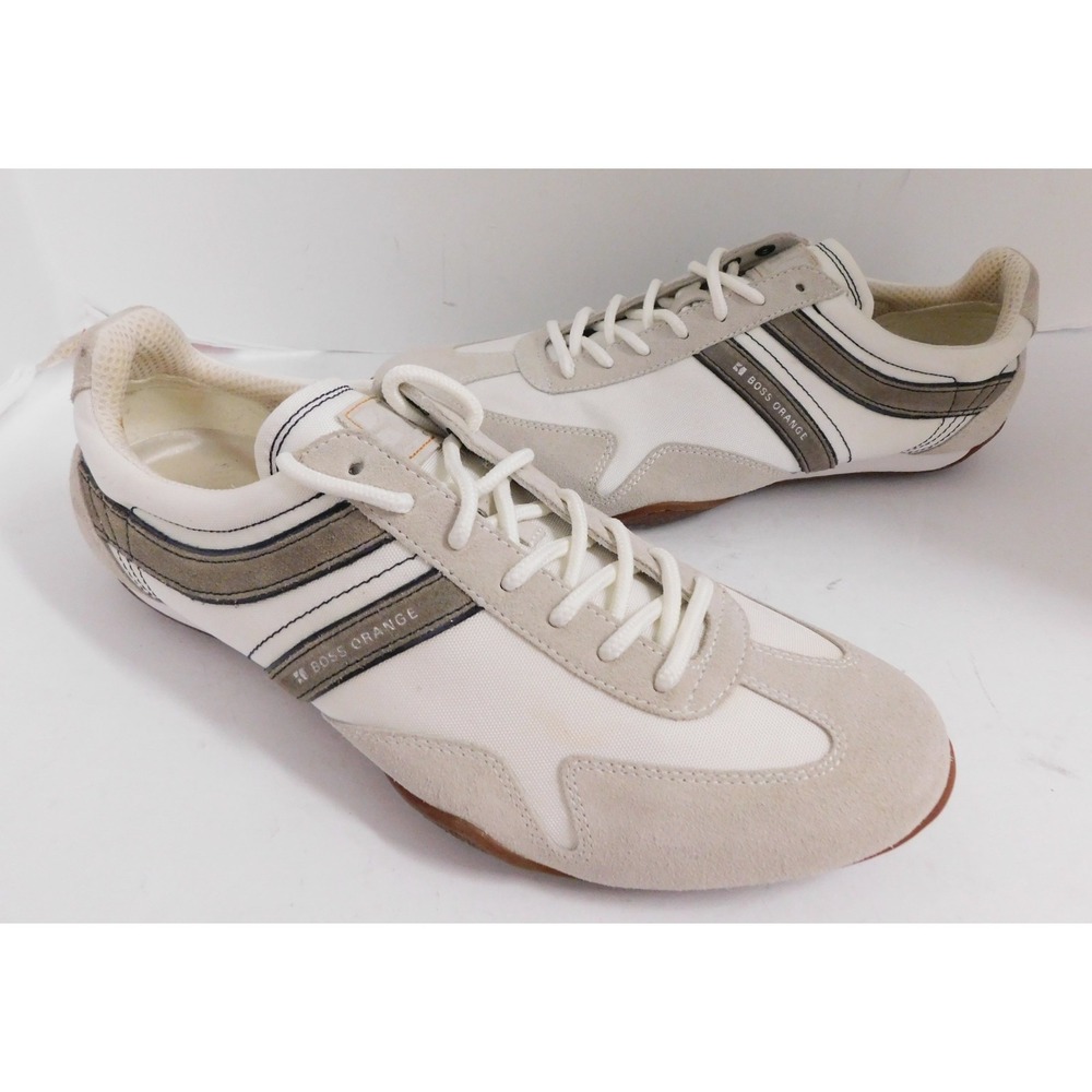 Hugo Boss Orange White Sneakers sz 43